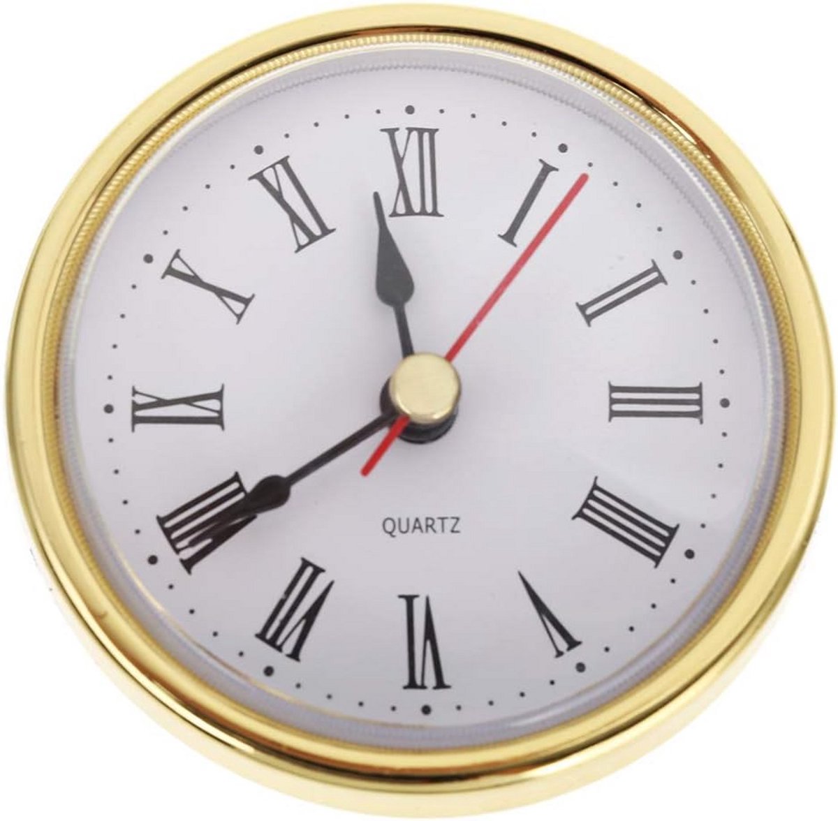 Ronde Quartz Klokmechanisme met Romeinse Cijfers voor Inbouw - 65mm