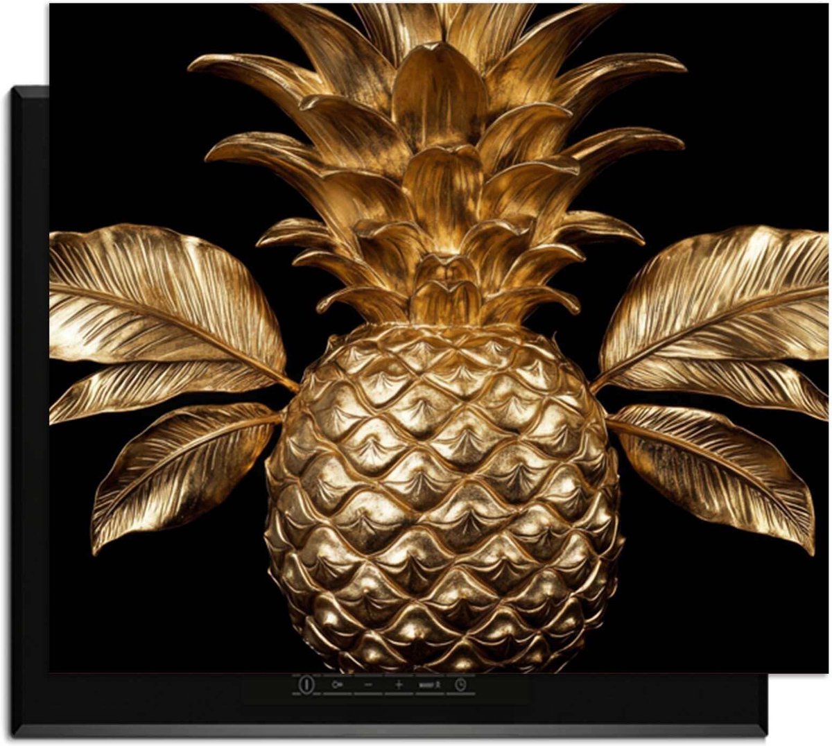 KitchenArt - Pine Luxe - Inductie Beschermer - 70x52 cm - Kookplaat Beschermer - Luxe Afdekplaat Inductieplaat - Anti-slip & Oprolbaar - Beschermmat Inductiekookplaat