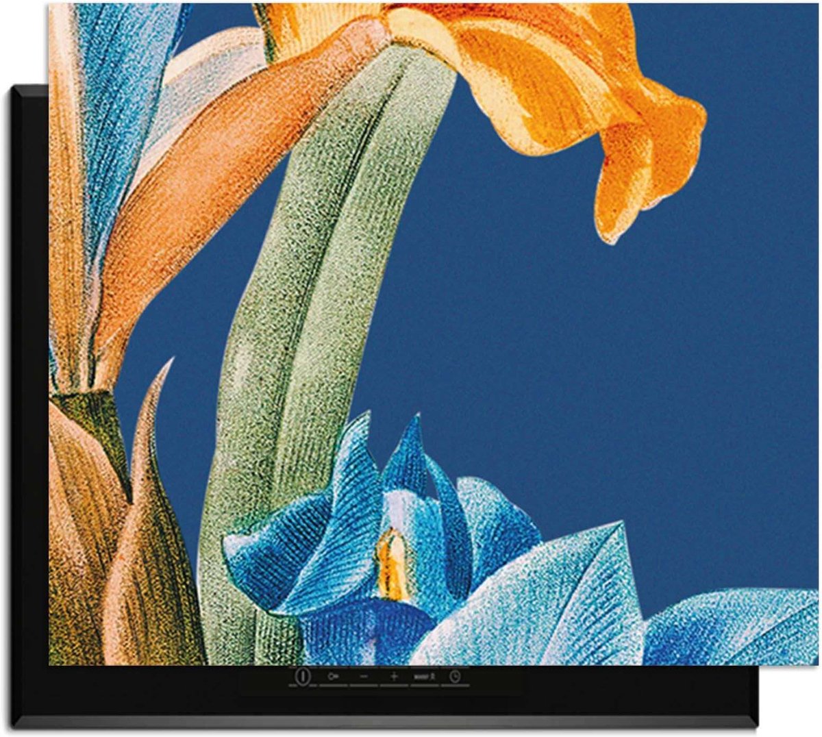 KitchenArt - Iris Elegance – Inductie Beschermer - 65x52 cm - Kookplaat Beschermer - Luxe Afdekplaat Inductieplaat - Anti-slip & Oprolbaar - Beschermmat Inductiekookplaat