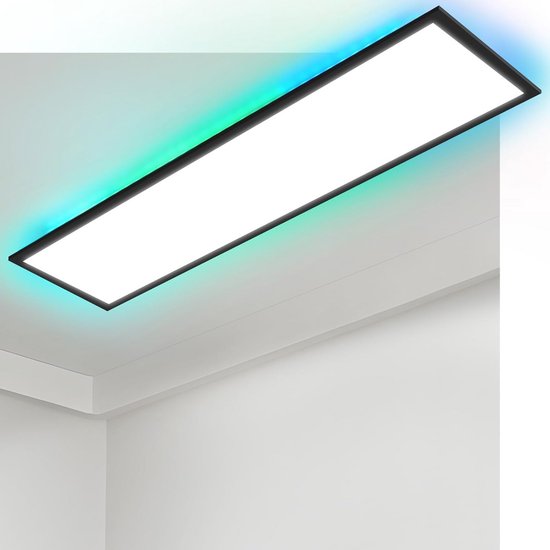 Panneau LED 120X30 Cm 40W 4000LM Cadre Blanc LIFUD 5 Ans Garantie Kit de Suspension
