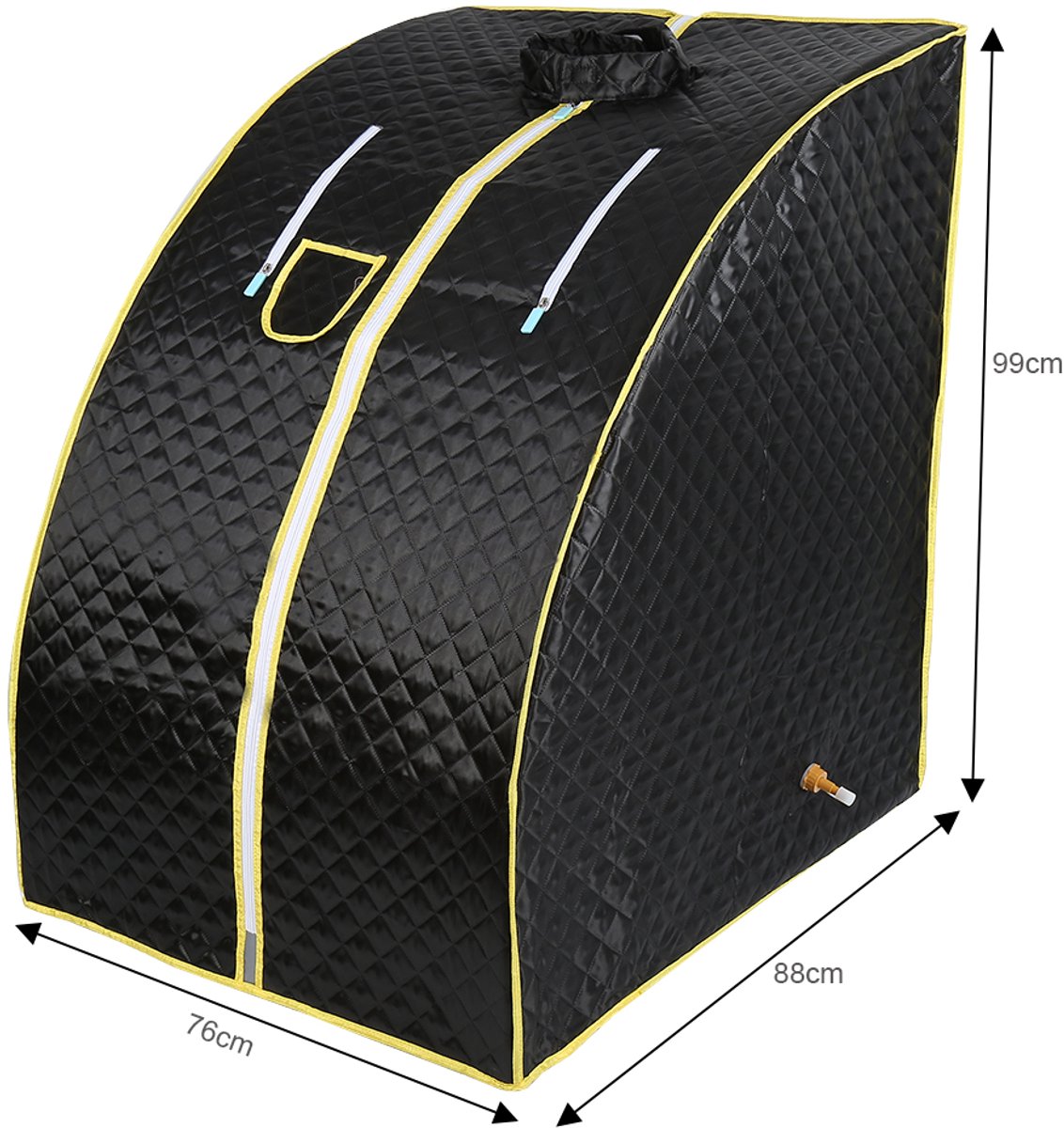 PIPIPOXER-Draagbare 1,8" stoomsauna, afslankende sauna, stoomcabine, gewichtsverliestherapie, 1000W, zwart thumbnail 5
