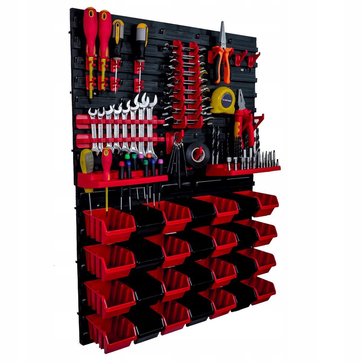 Gereedschapswand 57x78 cm met 28 Bakjes en Ophanghaken