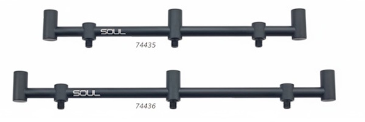 Soul Aluminium Buzzerbar - stevige 3 Rod hengelsteun met dubbele bevestiging 40 cm