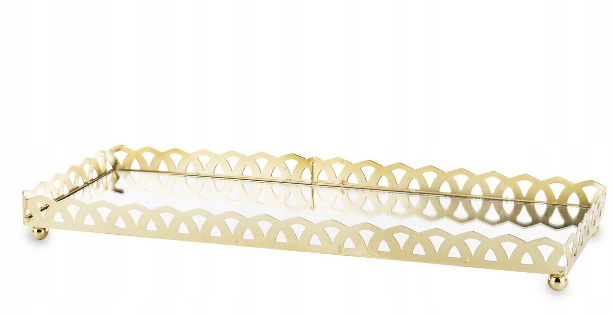Gouden Spiegelende Decoratieve Schaal 35x13 cm