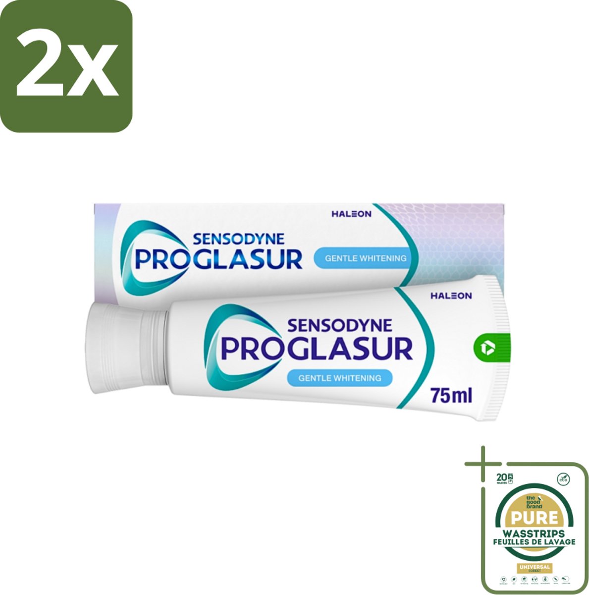 Sensodyne - Tandpasta - Proglasur Gentle Whitening - Verheldert Glazuur - 75 ml - Voordeelverpakking - 2 stuks - Tandglazuur - Tanderosie