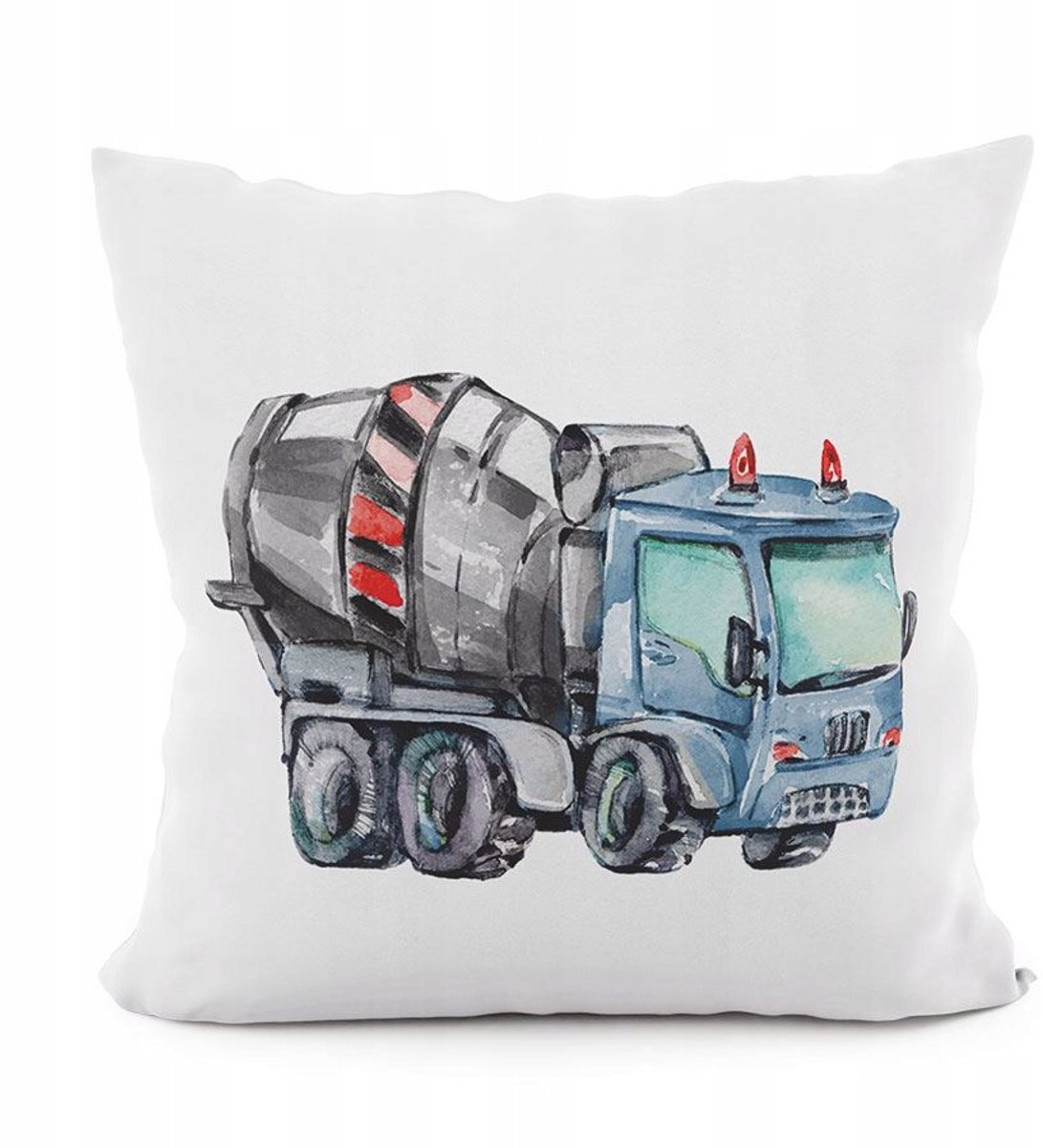 Decoratieve Kussenhoes Betonmixer 40x40 cm - Zacht Velvet