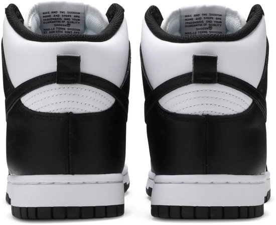 nike dunk high top black and white