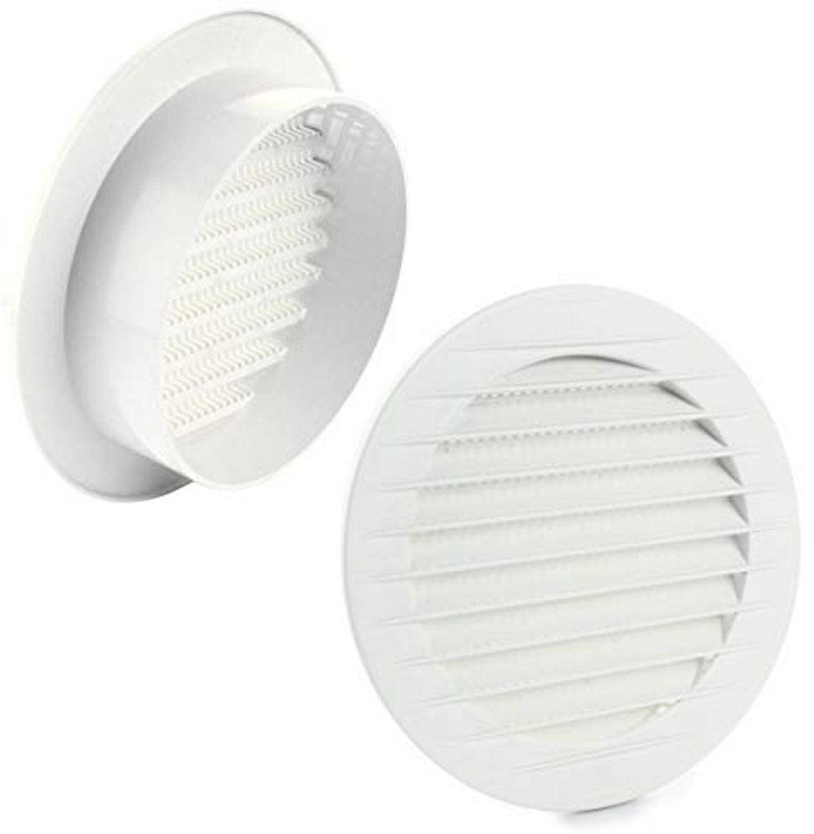 Ventilatierooster met Insectenbescherming - Diverse Kleuren en Maten - Ø 60 t/m 160 mm