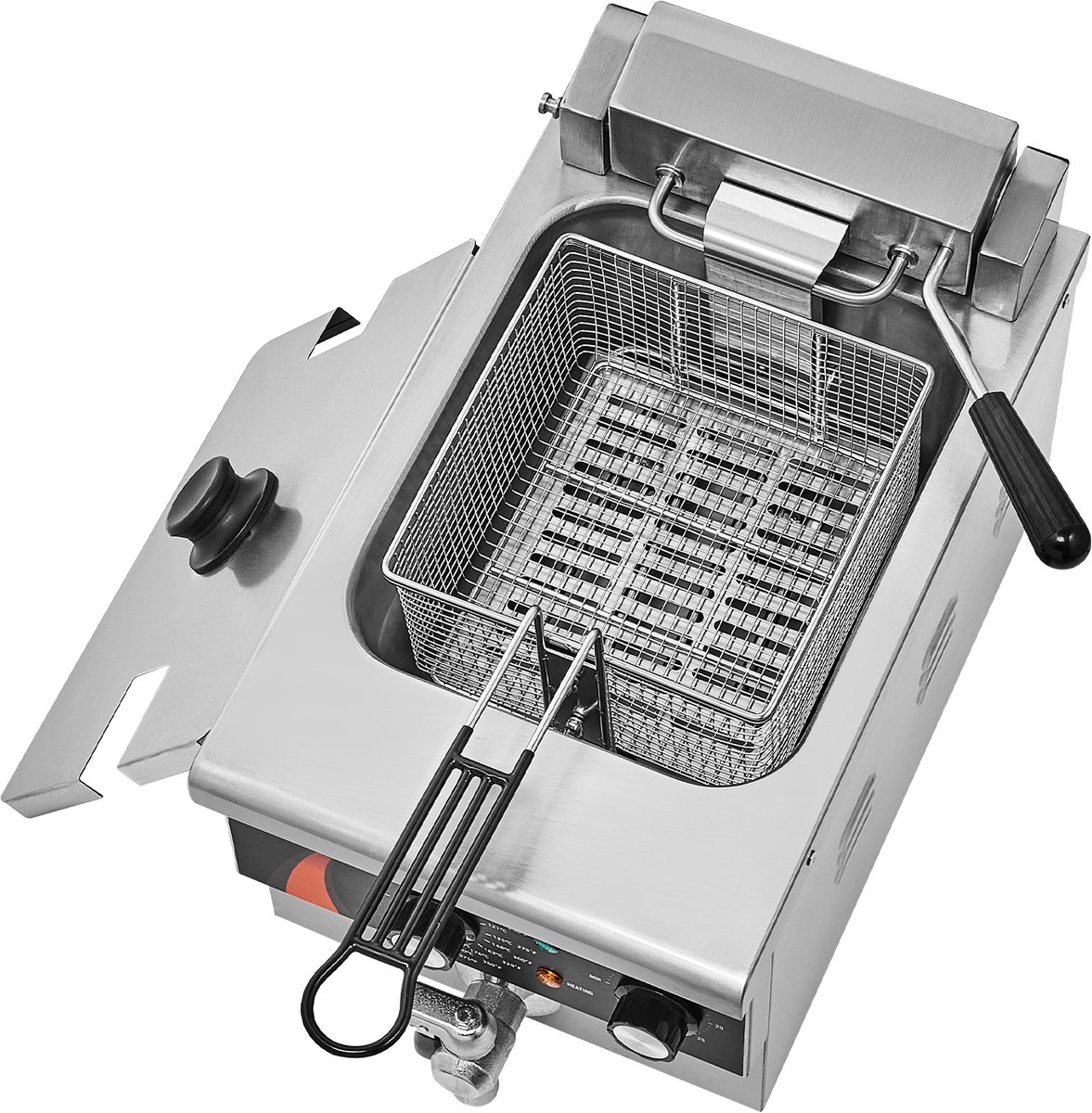 VEVOR CommerciëLe Elektrische Frituurpan 3000w 5,9l RVS Upgrade 200°C