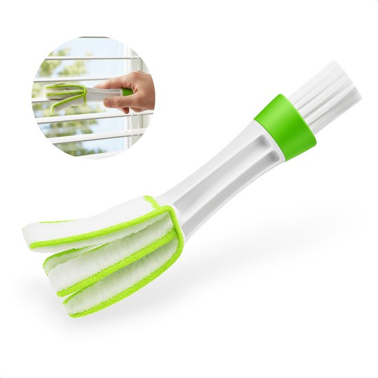 LUFT Lamellen reiniger met borstel - 2-in-1 Jaloezieën reiniger - Luxaflex schoonmaken - Plumeau - Kam - Universeel stofverwijderaar