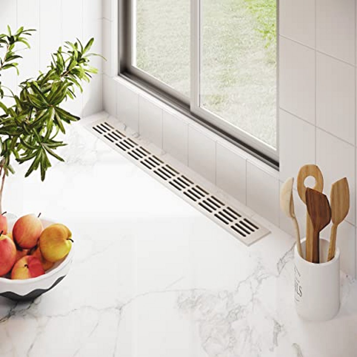 Aluminium Ventilatierooster 60mm - Diverse Kleuren en Lengtes Beschikbaar