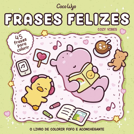 Frases felizes (Cozy Vibes) – Livro de colorir Coco Wyo co ... - cover
