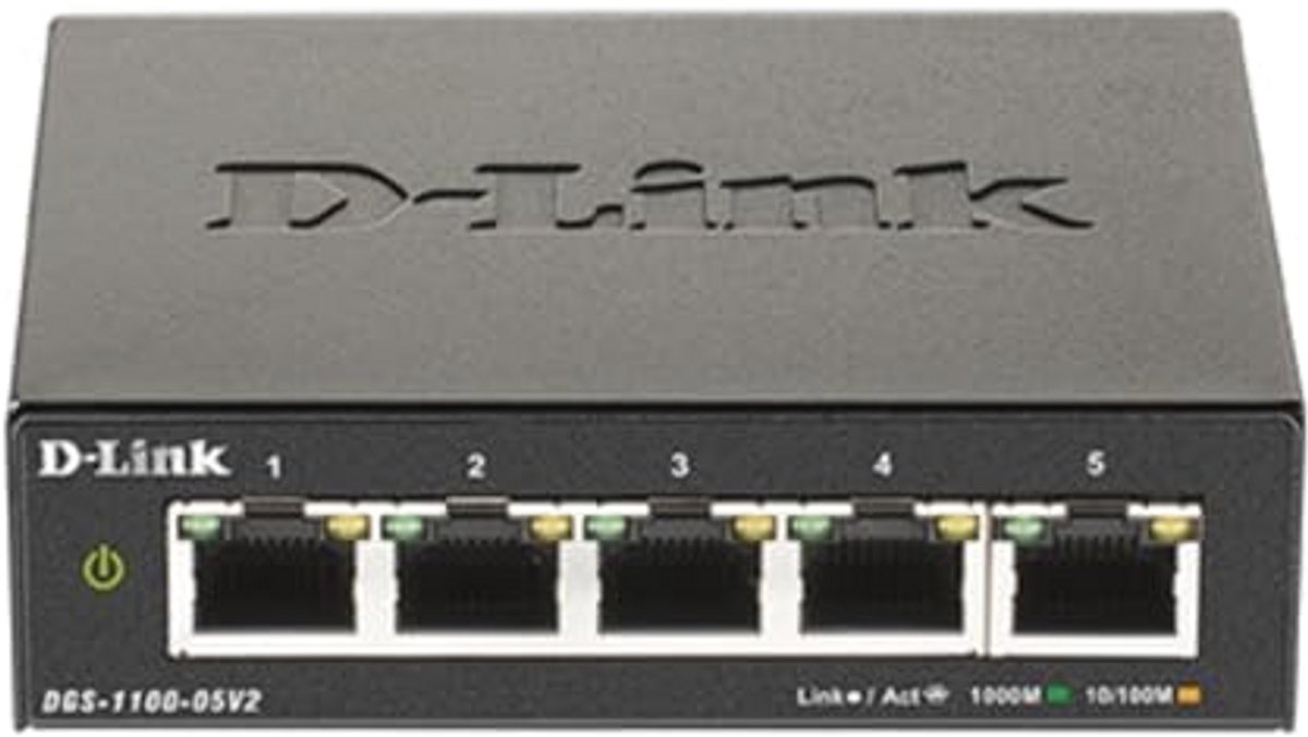 5-poorts Gigabit Smart Managed Switch met 5GbE-poorten voor Desktopgebruik