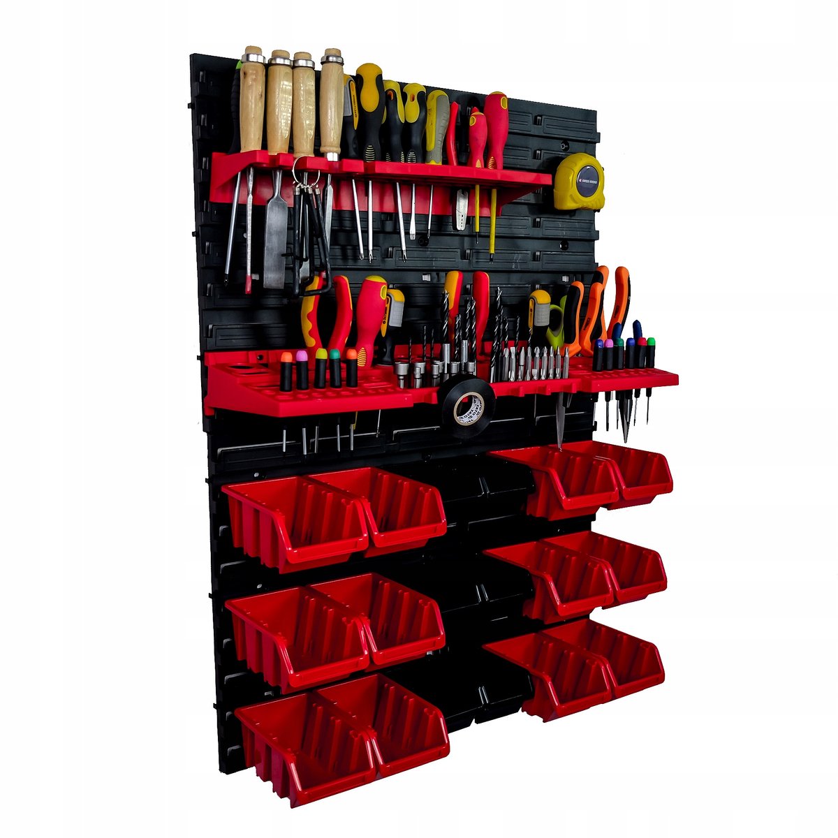 Gereedschapswand 57x78 cm met 18 Bakjes & Ophanghaken