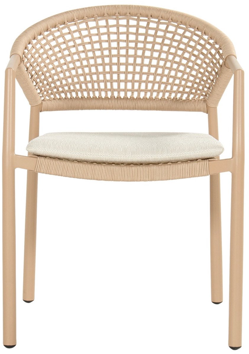 Hartman Taragona chaise de jardin empilable rope dining - Cappuccino