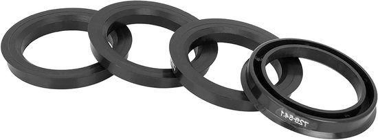 X AUTOHAUX 4 stuks kunststof wielnaven centreerringen voor wielnaaf 72,6 - 67,1 mm zwart