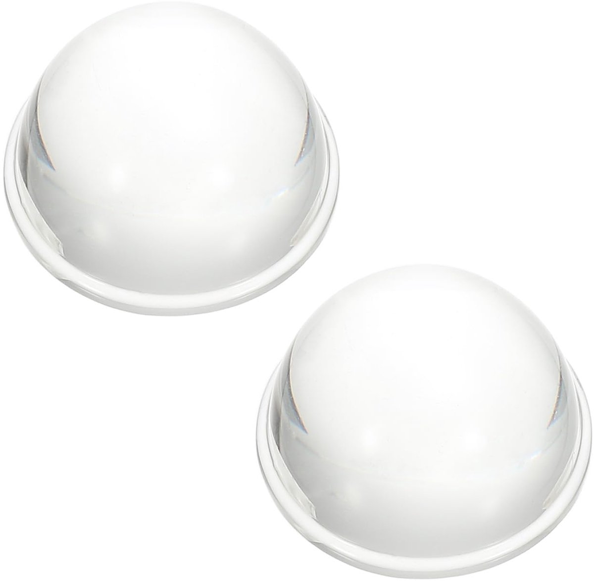 Diameter 38mm platte bolle lenzen 2 stuks Hoogte 15mm Borosilicaatglas Hoge optische bolle condensatorlens met rand voor zaklamp Autoverlichting Fietskoplampen Helder 2,2mm