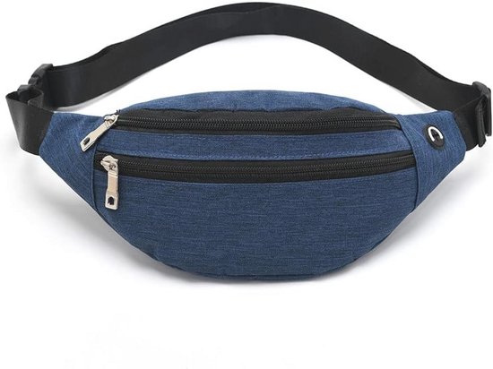 DORNNA® Sportieve heuptas voor dames en heren, van stof met verstelbare riem voor outdoortraining, wandelen, reizen en vrije tijd, gratis sleutelhanger., Blauw, M DORNNA® Sportieve heuptas voor dames en heren, van stof met verstelbare riem voor outdoortraining, wandelen, reizen en vrije tijd, gratis sleutelhanger., Blauw, M