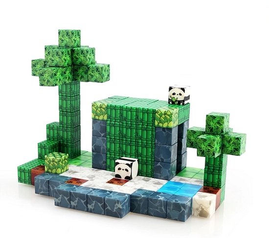 Magnetische bouwstenen Panda 134 stuks