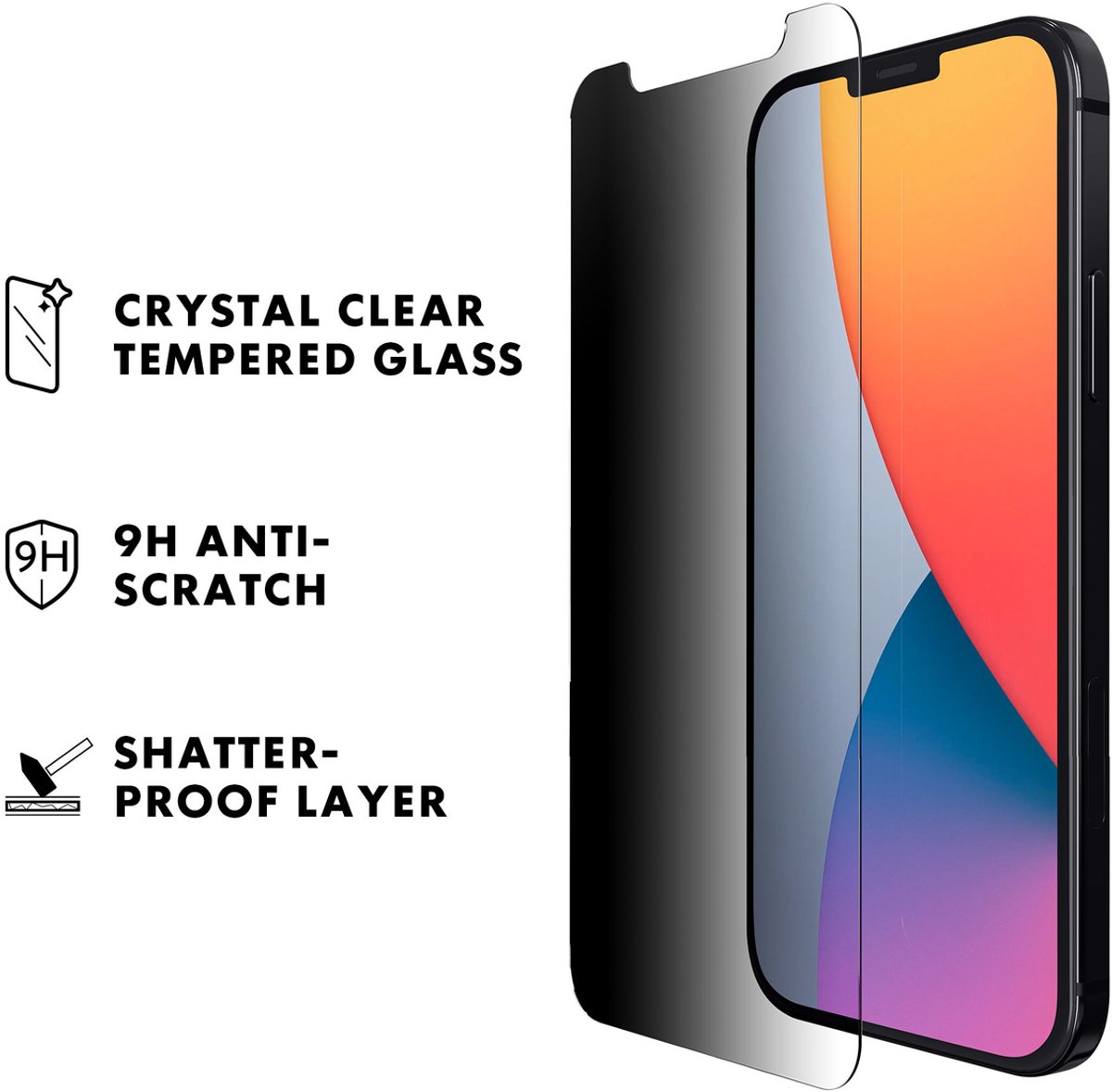 LAUT Prime Privacy Glass iPhone 12 Pro Max screenprotector
