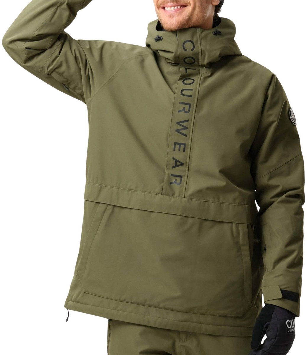 Colourwear Signature Anorak Snowboardjas Heren Olijfgroen