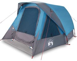 Tent 4-persoons waterdicht blauw