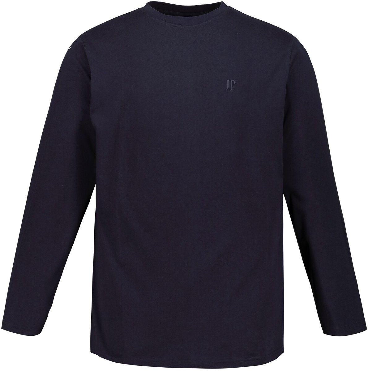 JP 1880 - Heren - Shirt met lange mouwen basic OEKO-TEX - Donkermarine - Maat 5XL