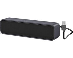 YOZHIQU PC-luidspreker met SoundBar Mini USB - Computerluidsprekers voor PC, Laptop en Tablet - Geschikt voor kantoor, gaming en multimedia - 19x5.5x5.5cm - Plastic - Plug and Play - Zwart