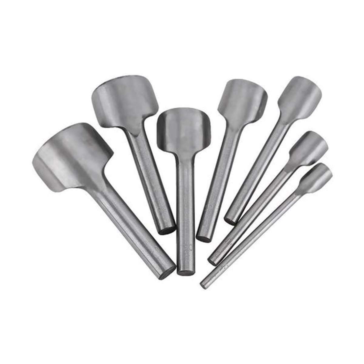 KARZO - Set van 7 lederen ambachten punch tools met halfronde gaten voor het eenvoudig perforeren van horlogebandjes en riemen, duurzaam en gebruiksvriendelijk