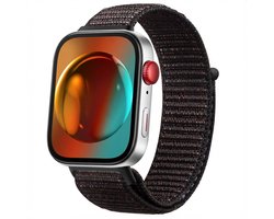 Nylon bandje - Geschikt voor Huawei Watch Fit 4 / 4 Pro / 5 / 5 Pro - Zwart