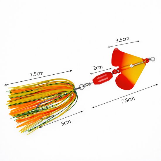 S&D - Buzzbait Set 6 Stuks - Spinnerbait Hart Kunstaas 19g - Voor Snoek, Baars, Roofvis & Forel van S&D — afbeelding 4