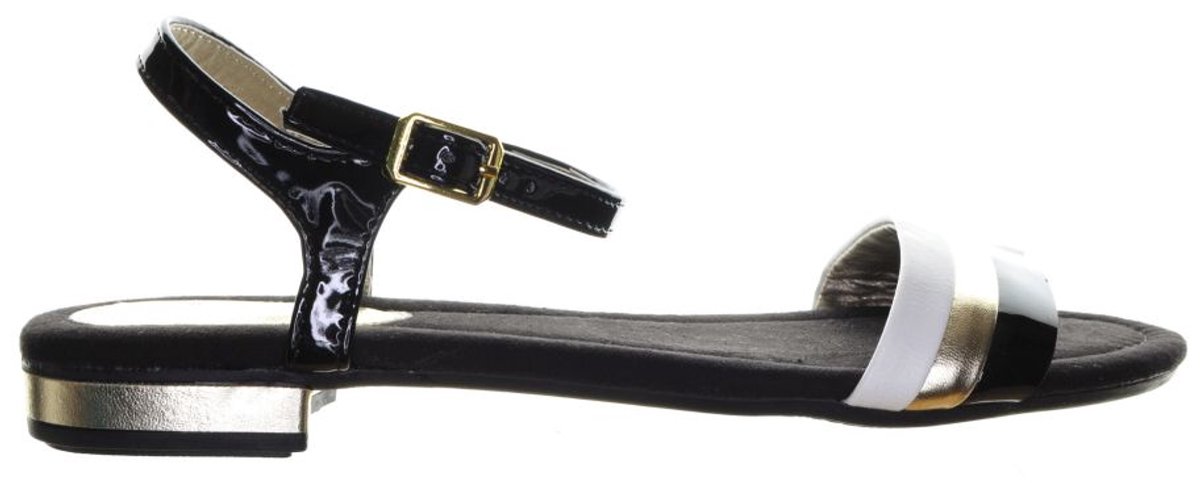Zwarte Platte Sandalen Sprox maat 41