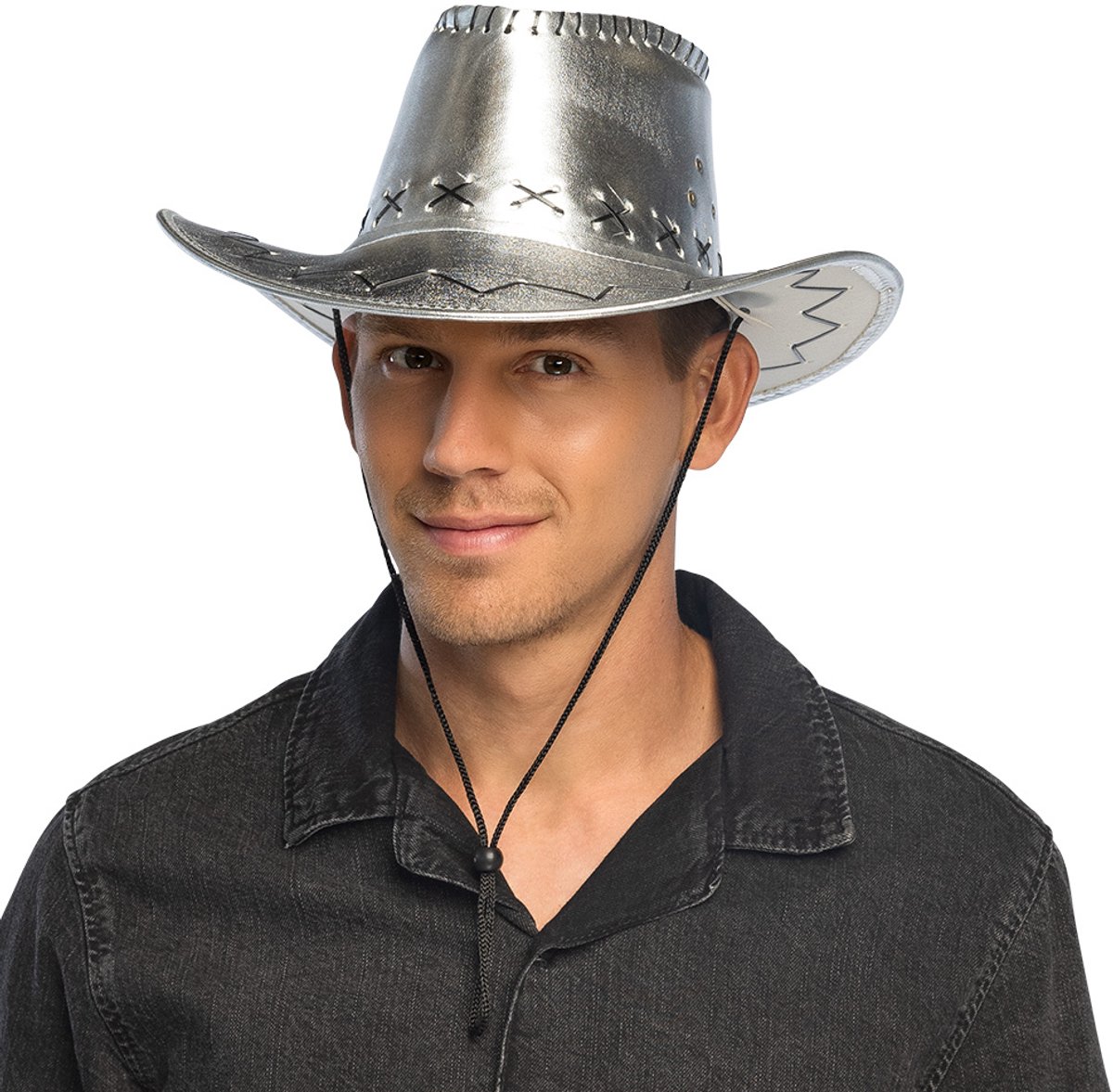 Boland - Hoed cowboy Savanne zilver Zilver - 59 - Volwassenen - Unisex - Festival - Western