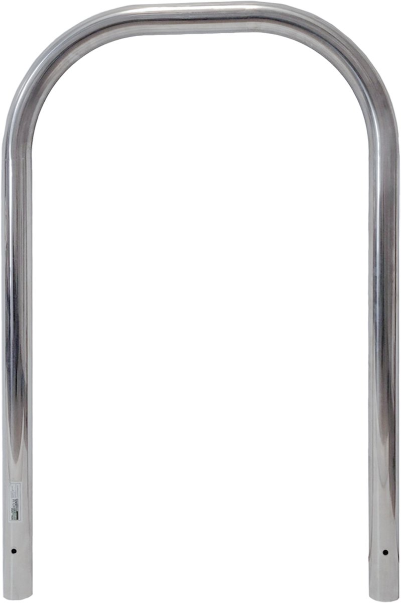 Fietsenrek 116x74 cm roestvrij staal Ø 60 mm voor plaatsing in beton Fietsenrek Parker type U