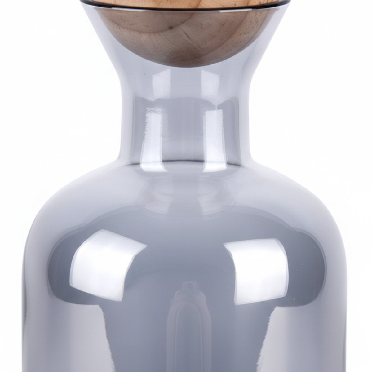 Mémoire® Acqua di Fumo Waterkaraf Set – Luxe Water Karaf met 4 Bijpassende Glazen en Houten Bal– Gerookt Glas Effect – Inclusief Houten Afsluitbal – Design Tafelset – Stijlvol Cadeau voor Thuis, Tafel en Designliefhebbers — cadeau in Koken & Dineren - foto 8