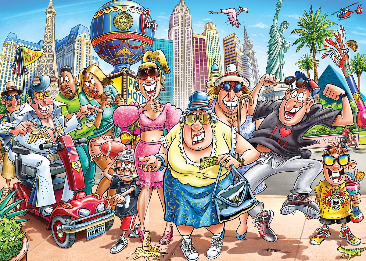 Wasgij Original 48 What Happens in Vegas! - Puzzel 1000 stukjes volwassenen - Legpuzzels — afbeelding 4
