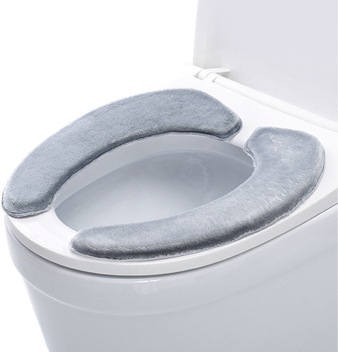Toiletbrilhoezen, wintertoiletbrilhoezen, zitkussens, zelfklevende toiletbrilhoezen voor de winter, met fleece gevoerde toiletbrilringen voor de herfst.