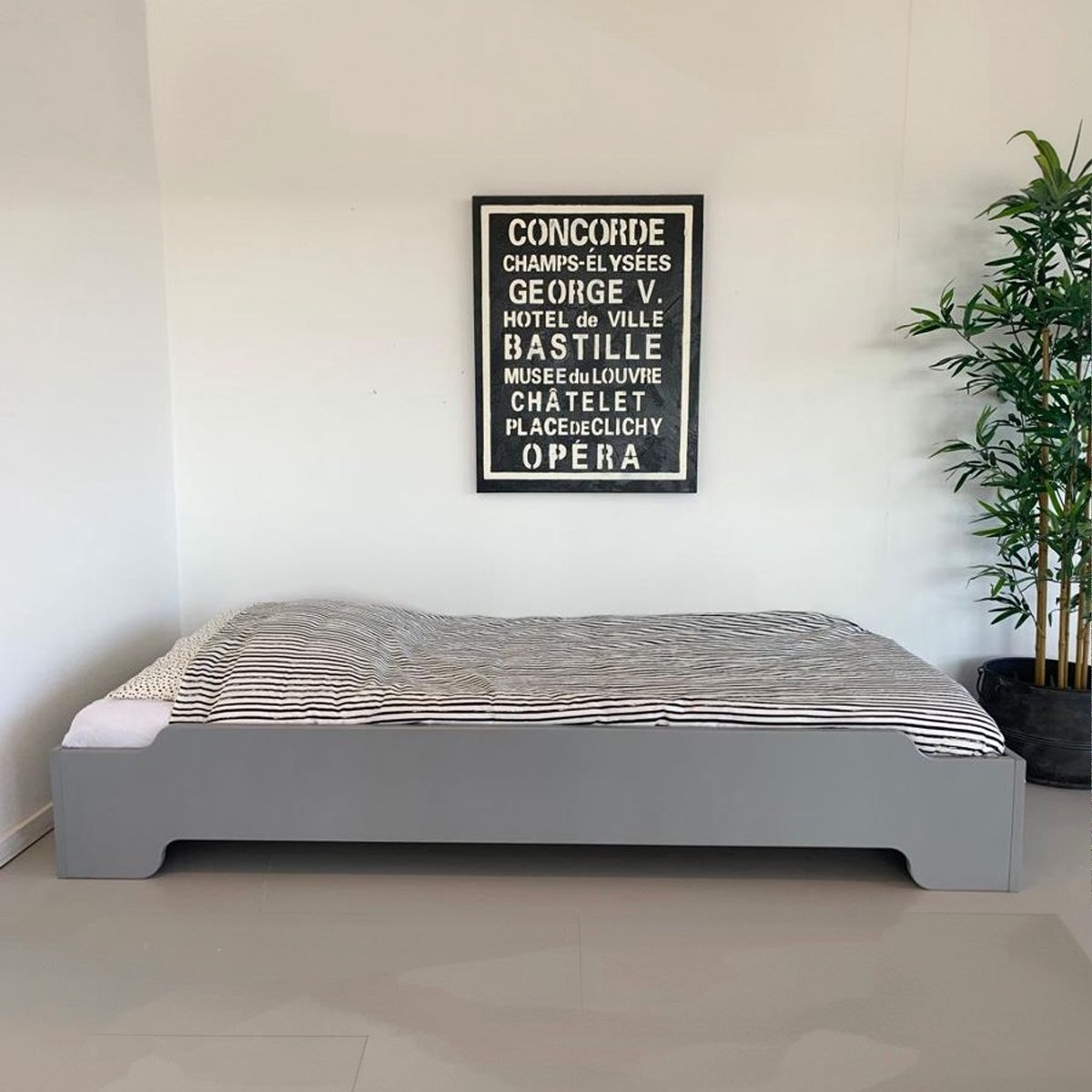 Rockwood® Montessori Vloerbed Solo Grijs inclusief montage 1 bed Naturel