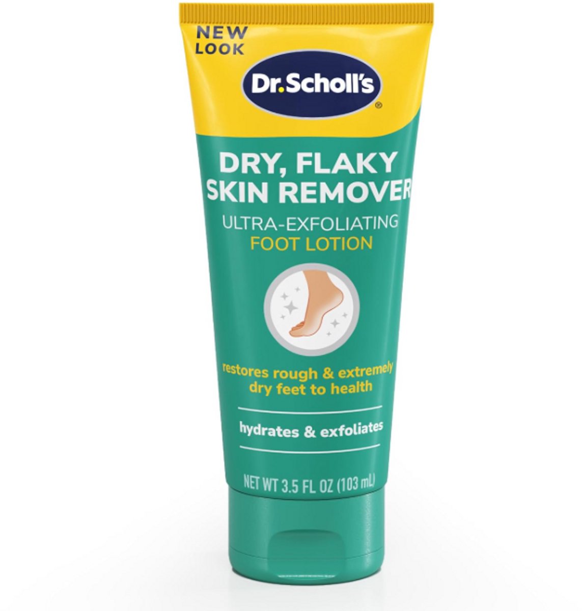 Dr. Scholl's Voetcrème voor Droge & Schilferige Huid 103ML – Ultra Exfoliërende en Intensieve Voetverzorging voor Gebarsten en Ruwe Voeten