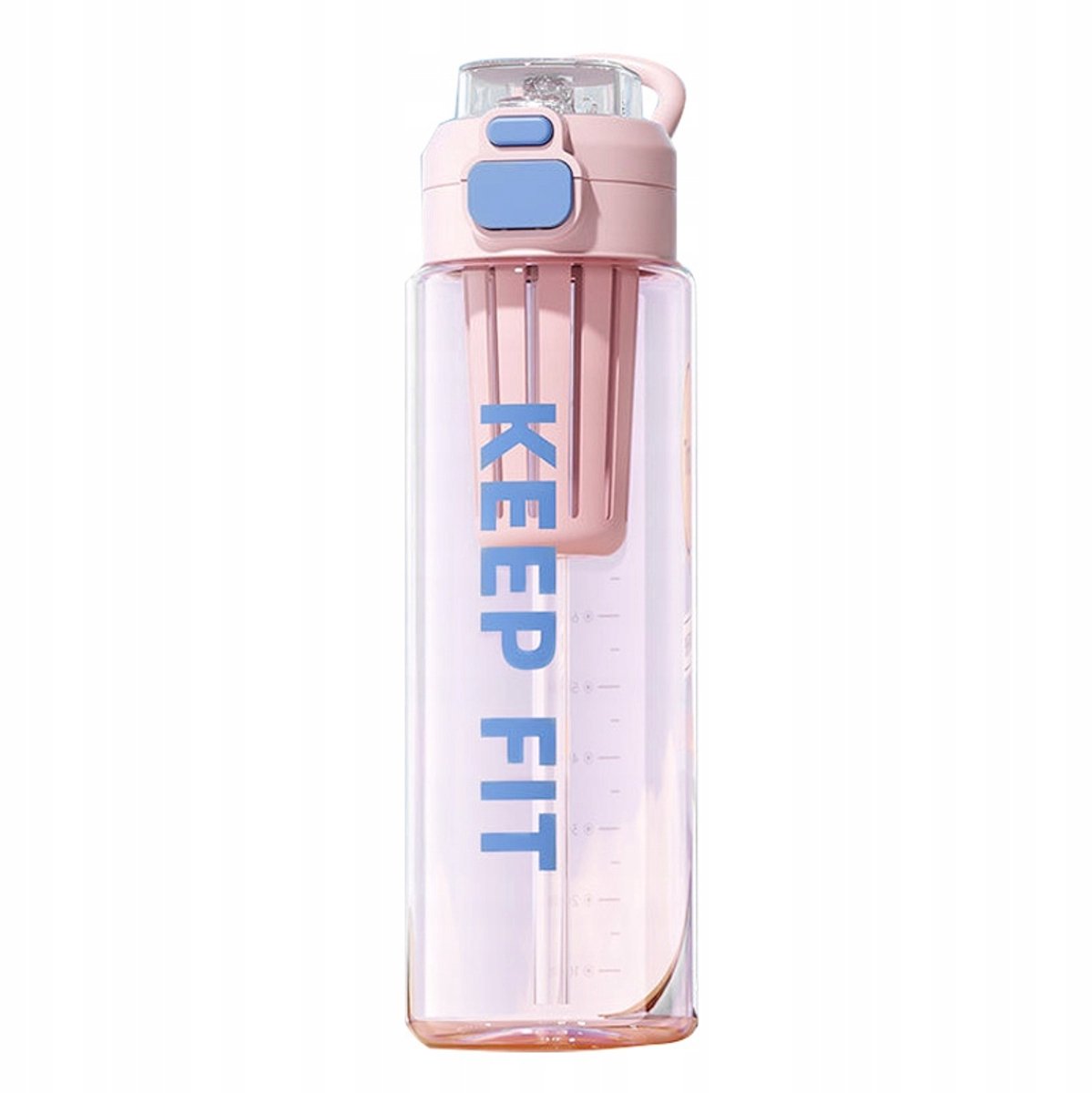 Merkloze Tritan Waterfles 750ml met Rietje - BPA-vrij