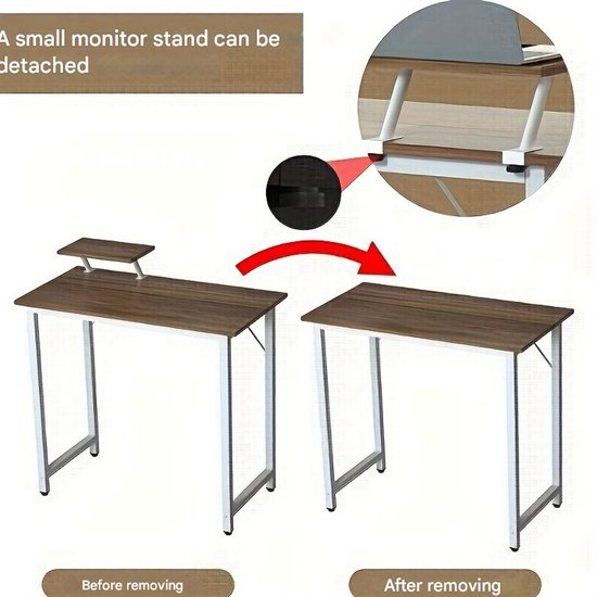 Bureau HWC-G51, bureautafel computertafel werktafel, hoogglans wit
