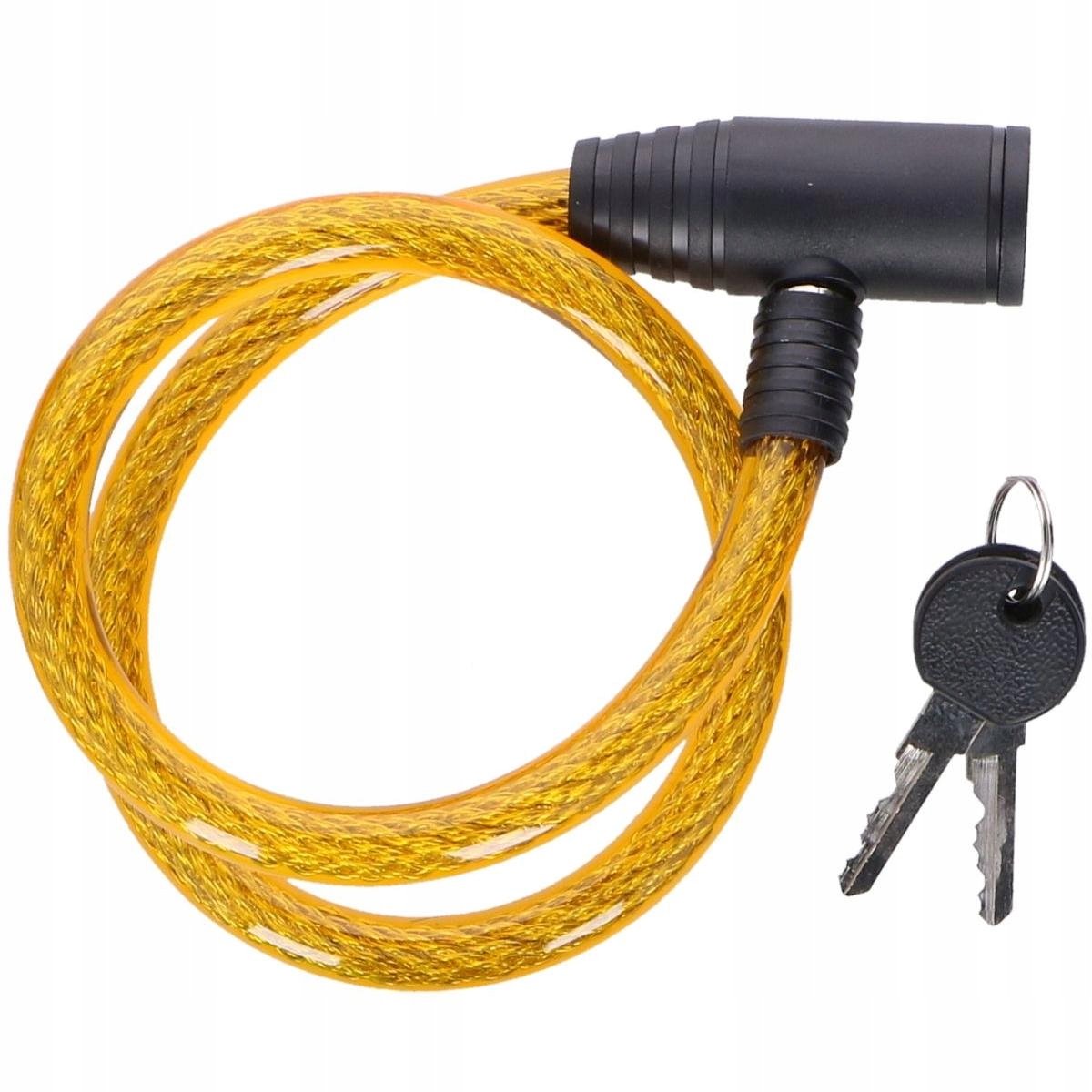 Dunlop Fietsslot Spiraal Kabel 1.2x65cm Geel - Veilig & Praktisch