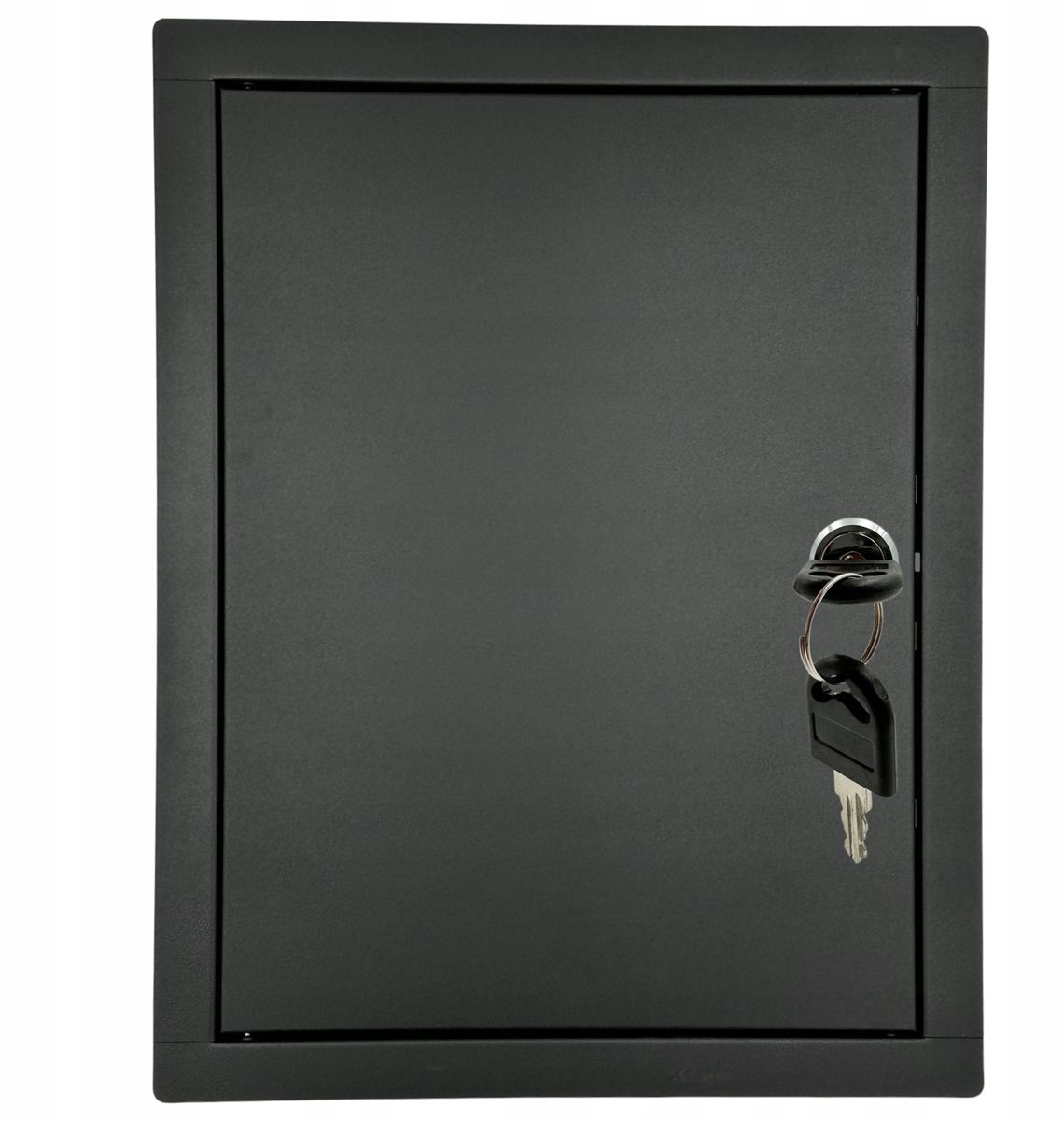 Metalen Luik 30x50cm Zwart met Sleutel - Toegangsdeur