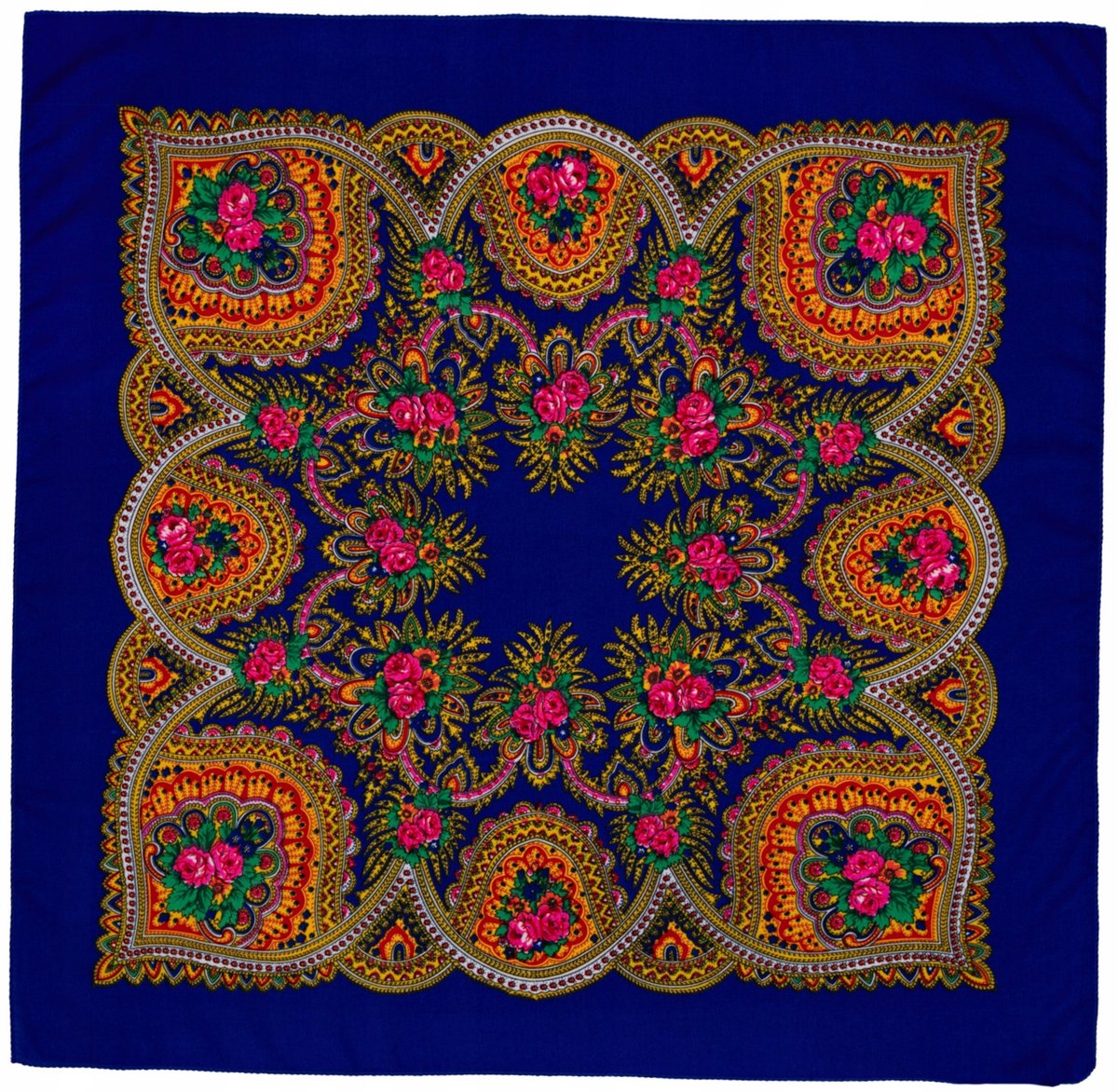Azaria Sjaal - Dames, Saffierblauw, 70x70 cm, Polyester
