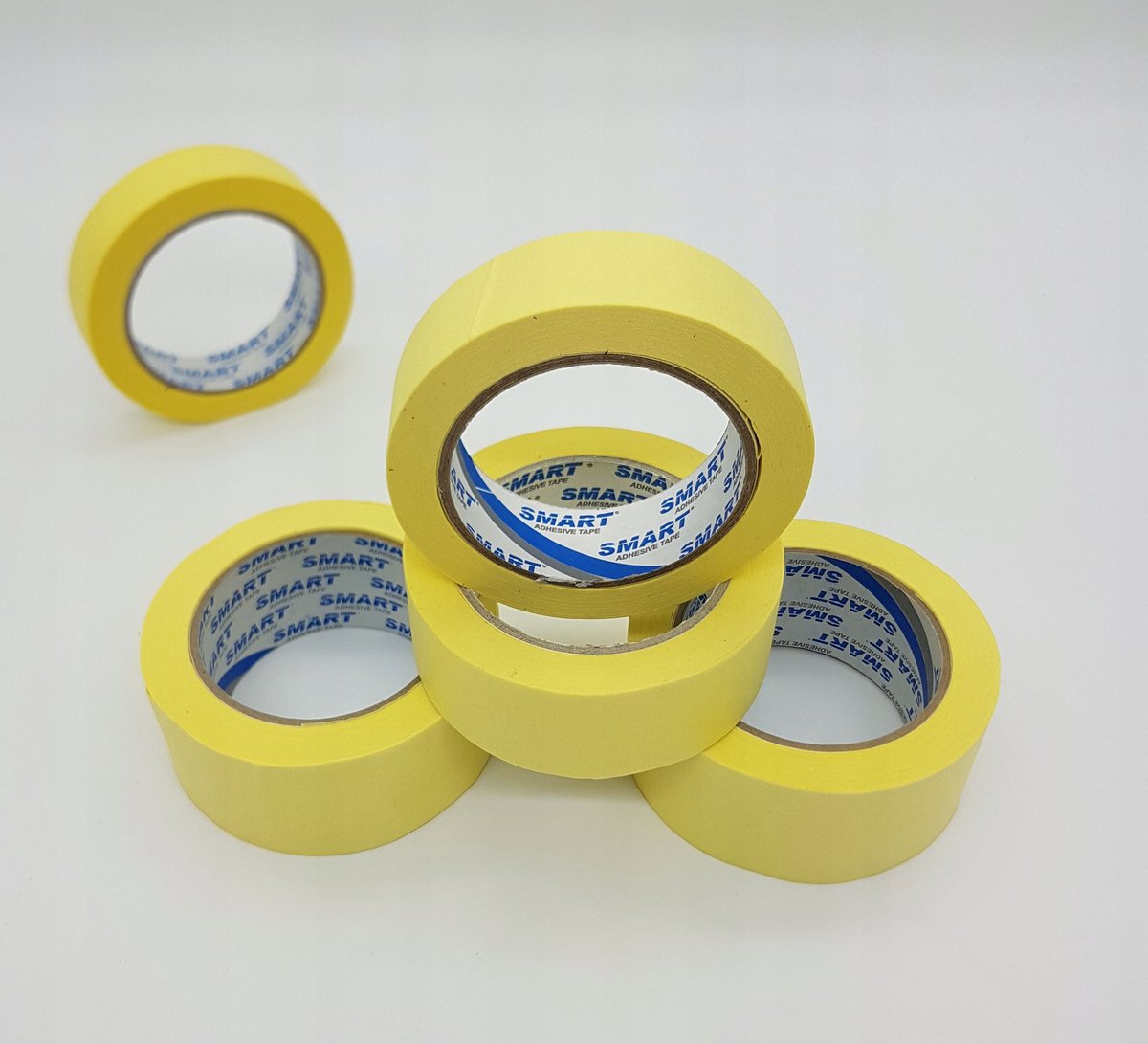 Verfmaskeringstape 25 mm geel 80°C zelfklevend papier
