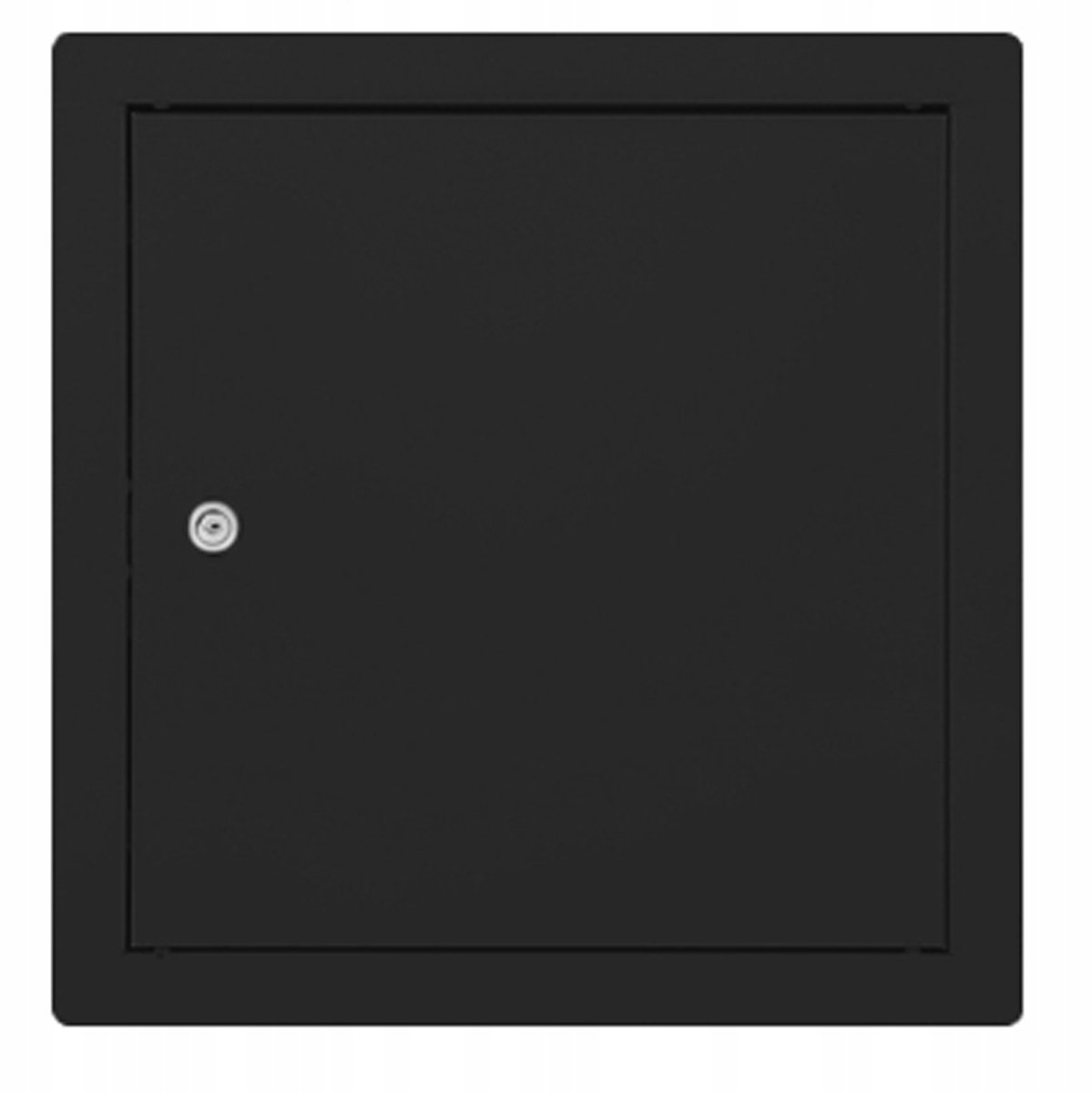 Zwarte Metalen Luik 40x40cm Zwart met Slot - Toegangsluik