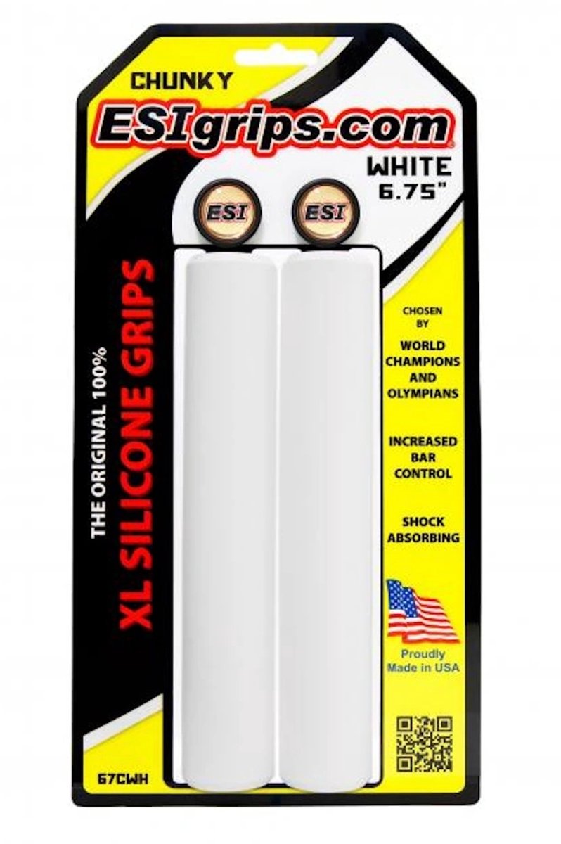 ESI Grips Chunky XL Fietshandvatten Wit - Extra dik en comfortabel