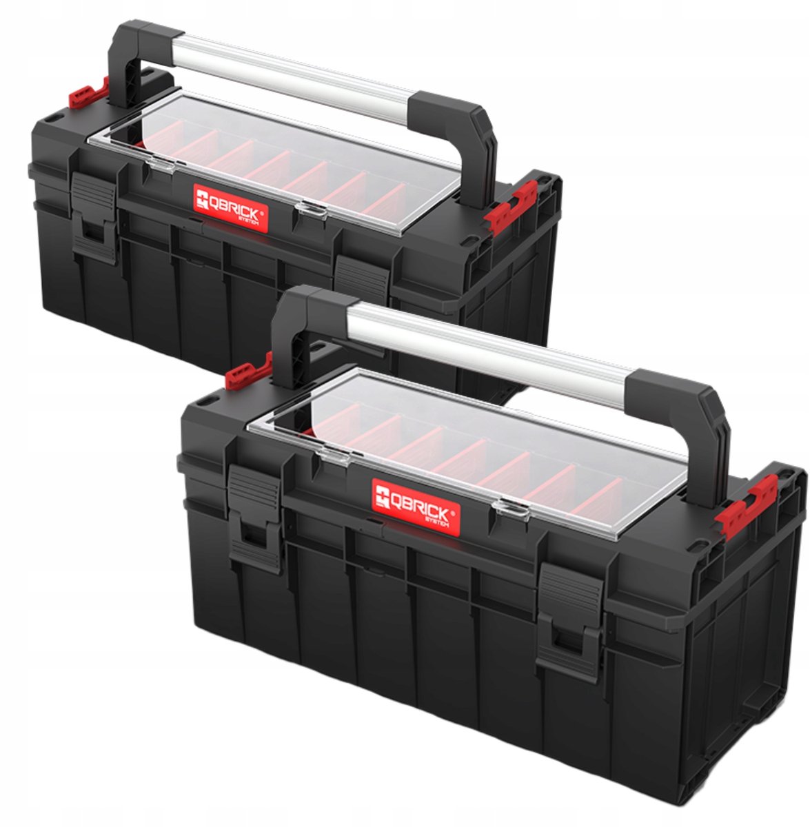 Qbrick PRO 600 Expert Gereedschapskist 22L met Verdelers - 2 Stuks
