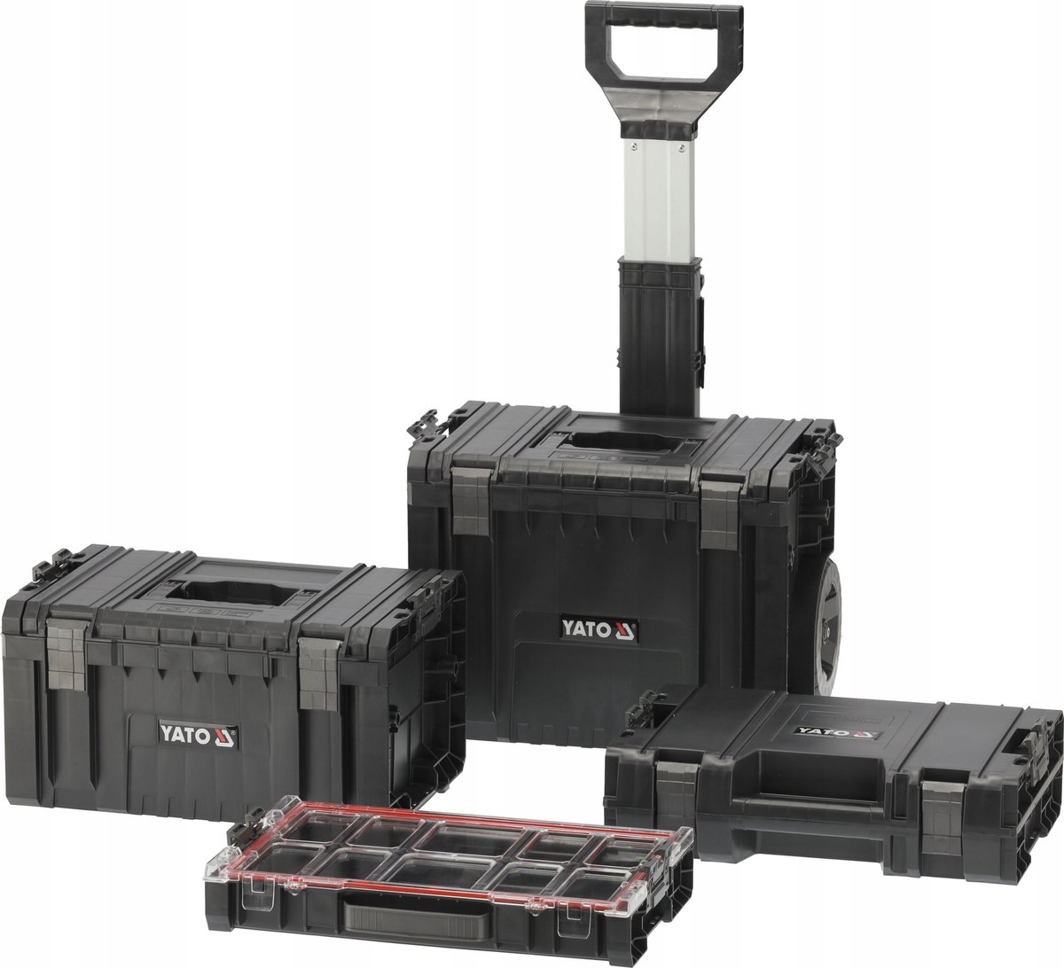 Yato S12 Gereedschapskisten Set op Wielen 4 Delig