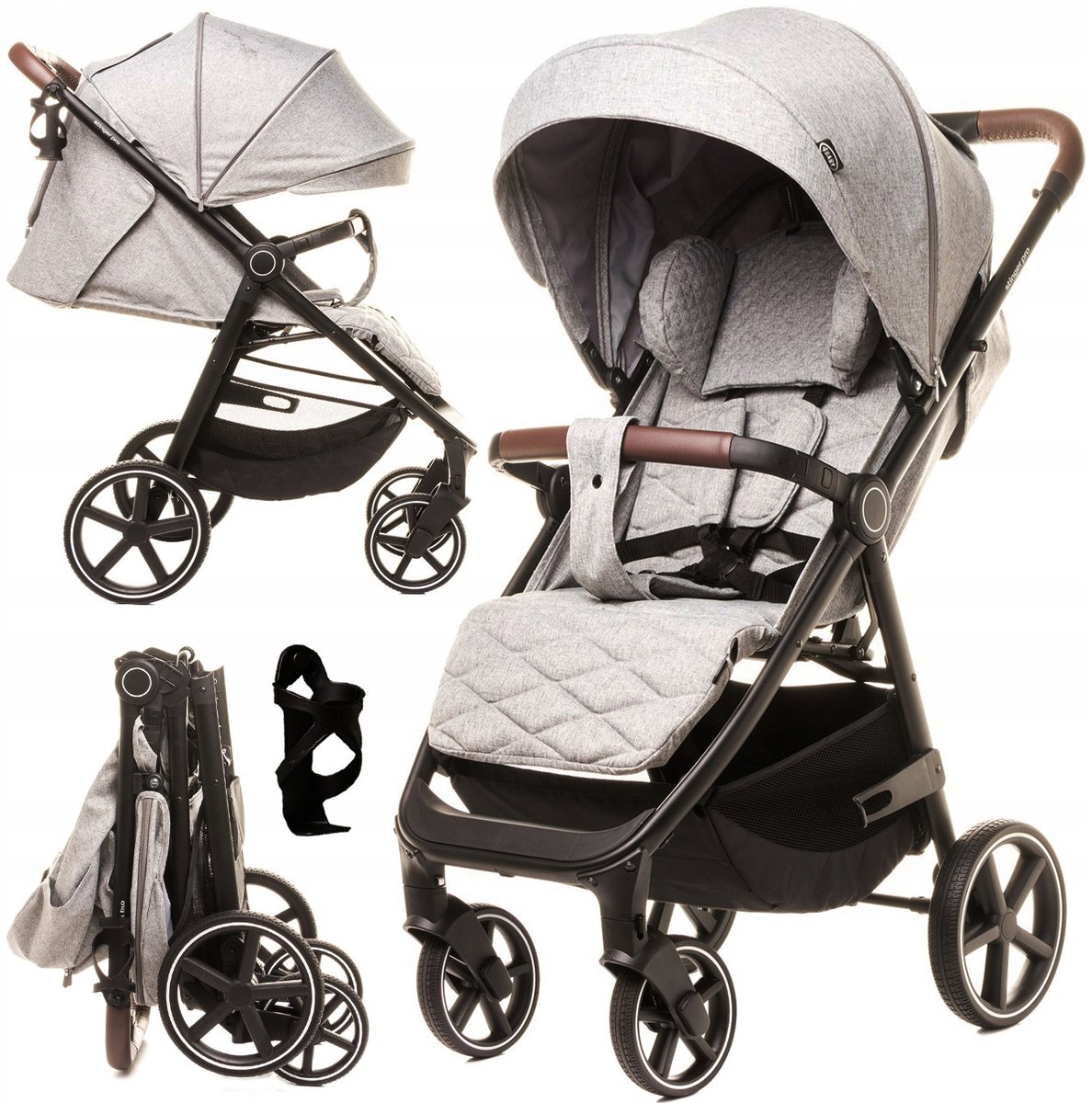4Baby Stinger Pro kinderwagen: licht van gewicht, grote wielen, incl. accessoires